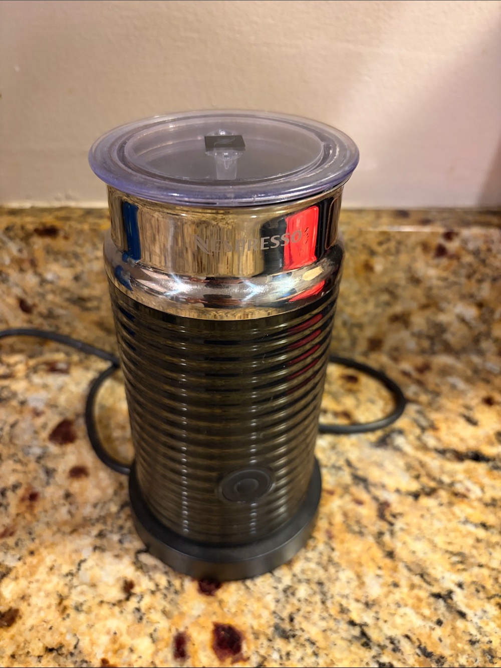 Nespresso Black and Silver Electric Milk Frother